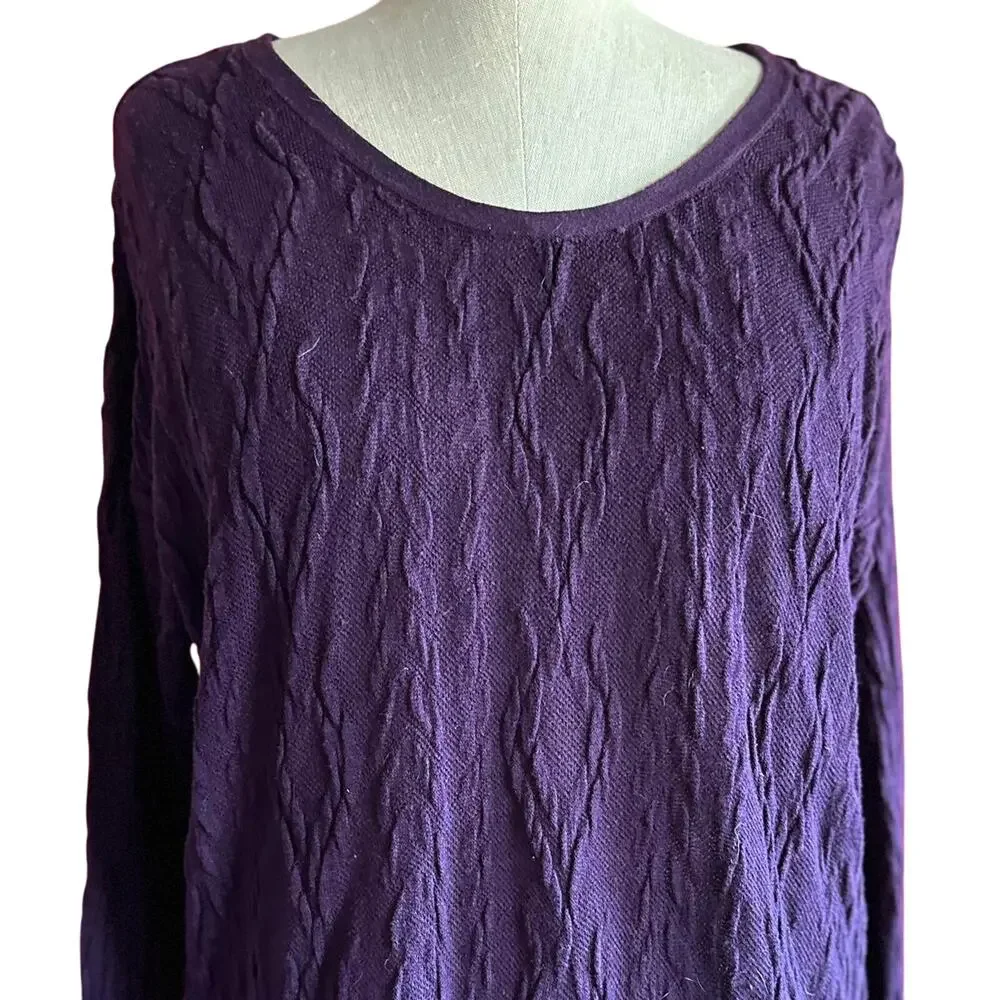 Womens Sweater Size Large Purple Casual Everyday Wear Business Casual